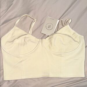 OAK + FORT Cream Tank Top